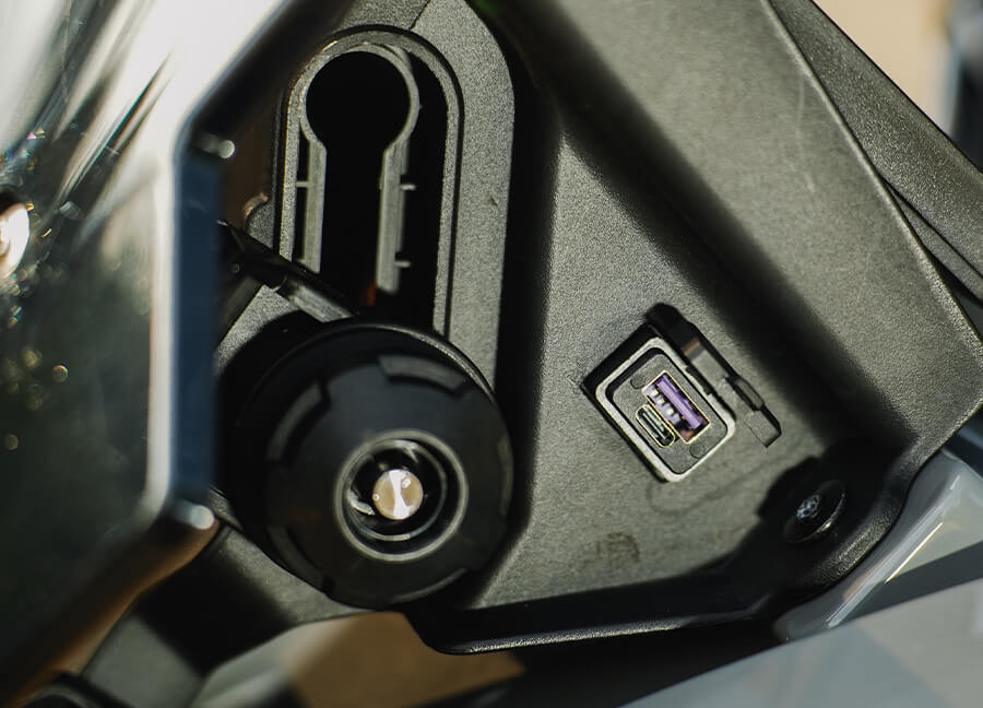Dual USB Charging Ports (Type-A & Type-C)